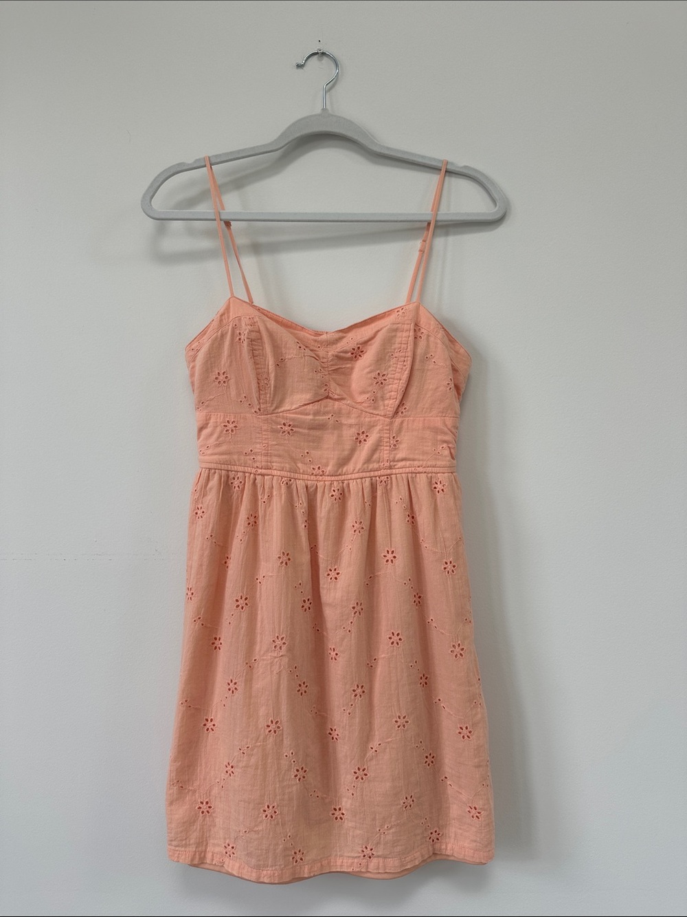 Speechless Peach Eyelet Spaghetti Strap Sundress